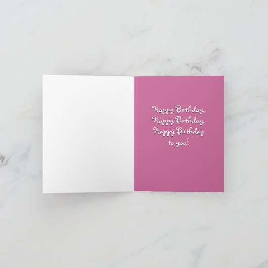 彼vs.サルの誕生日 カード (内部)