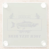 征服されたアラスカ戦闘漁師バッジ ガラスコースター (裏面)