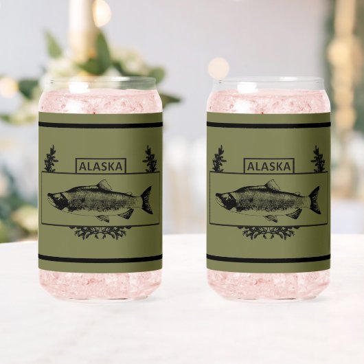 征服されたアラスカ戦闘漁師バッジ ガラス缶 (インサイチュ (ウェディング))