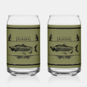 征服されたアラスカ戦闘漁師バッジ ガラス缶 (正面)