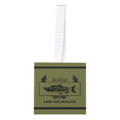 征服されたアラスカ戦闘漁師バッジ キューブオーナメント (正面)