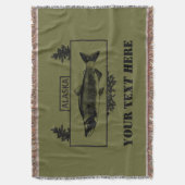 征服されたアラスカ戦闘漁師バッジ スローブランケット (正面縦)