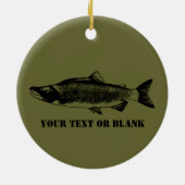 征服されたアラスカ戦闘漁師バッジ セラミックオーナメント (裏面)