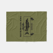 征服されたアラスカ戦闘漁師バッジ フリースブランケット (正面(横))