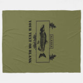 征服されたアラスカ戦闘漁師バッジ フリースブランケット (正面(横))