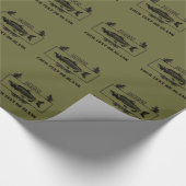 征服されたアラスカ戦闘漁師バッジ ラッピングペーパー (角)