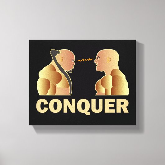 征服する キャンバスプリント (正面)
