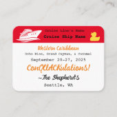 征服だ!クルージングダックラベル コーリングカード (正面)