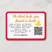 征服だ!クルージングダックラベル コーリングカード (裏面)