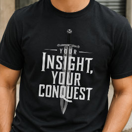 征服と洞察力 勇気あるインスピレーション Tシャツ