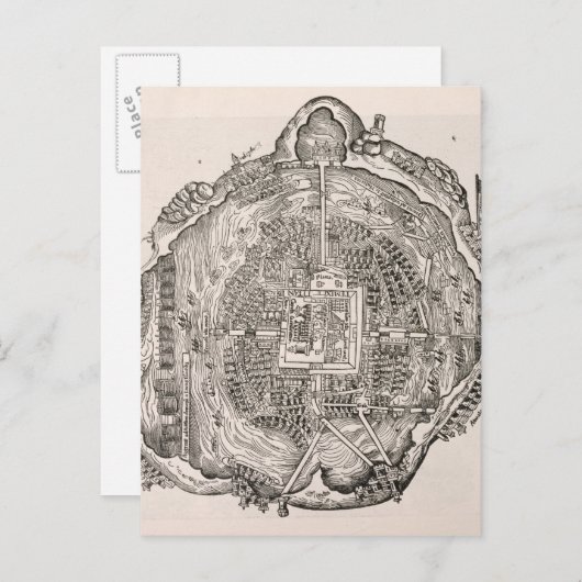 征服の前のメキシコ ポストカード (正面/裏面)