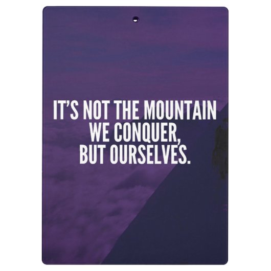 征服の山やる気を起こさせる- クリップボード (裏面)