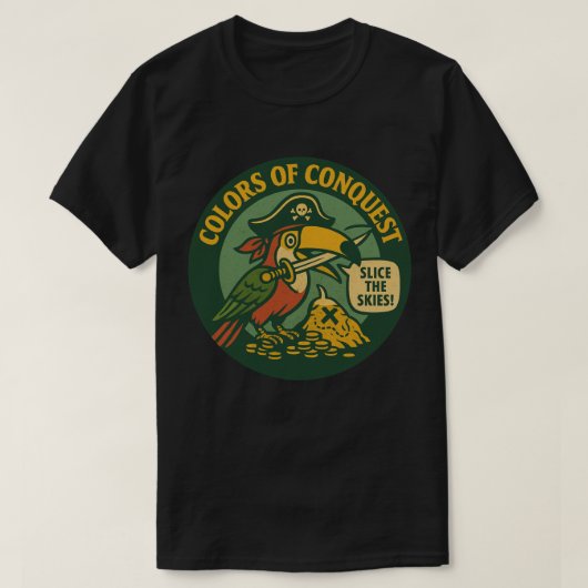 征服の色 海賊オオハシ Tシャツ (デザイン正面)