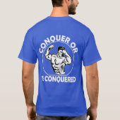 征服または征服する,ジム,フィットネス Tシャツ (裏面)