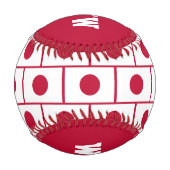 征服以上カスタムの愛国日本国旗 野球ボール (裏面)