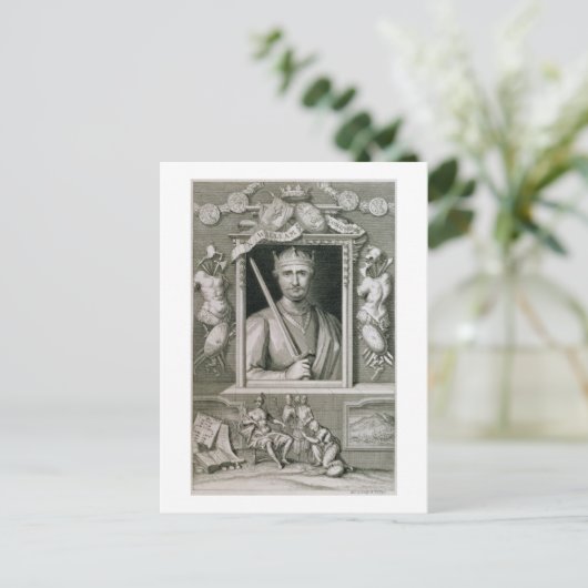 征服者のウィリアム1世(1027年~87年)イギリス王 ポストカード (スタンド正面)