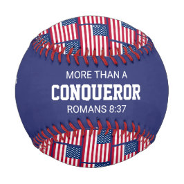 征服者よりも国カスタム国の愛国的なアメリカ国旗 野球ボール