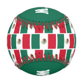 征服者よりも愛国的カスタムなメキシコ国旗 野球ボール (裏面)