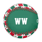 征服者よりも愛国的カスタムなメキシコ国旗 野球ボール (正面左)