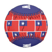 征服者よりも愛国的カスタムな台湾国旗 野球ボール (裏面)