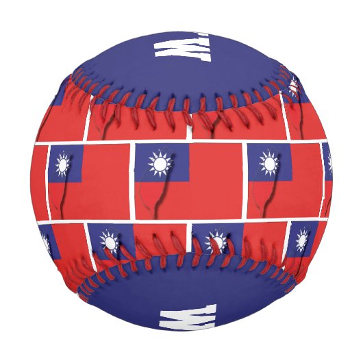 征服者よりも愛国的カスタムな台湾国旗 野球ボール (裏面)