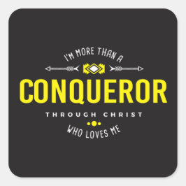 「征服者よりも」ステッカー スクエアシール