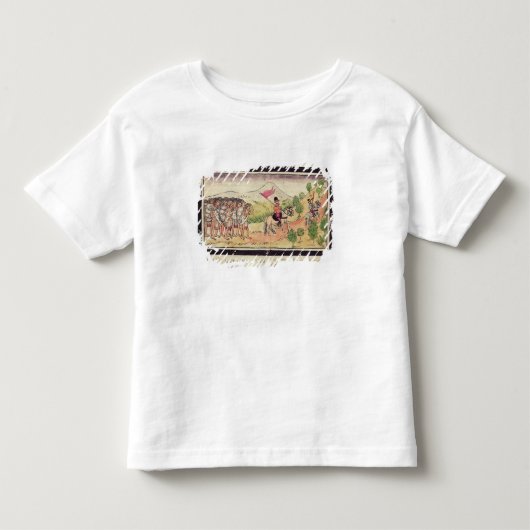 征服者を救済しているTotonacのインディアン トドラーTシャツ (正面)