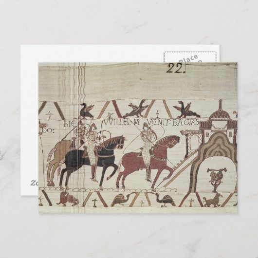 征服者ウィリアムはベイユーに到着 ポストカード (正面/裏面)