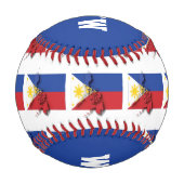 征服者フィリピンよりも愛国的カスタムな 野球ボール (裏面)