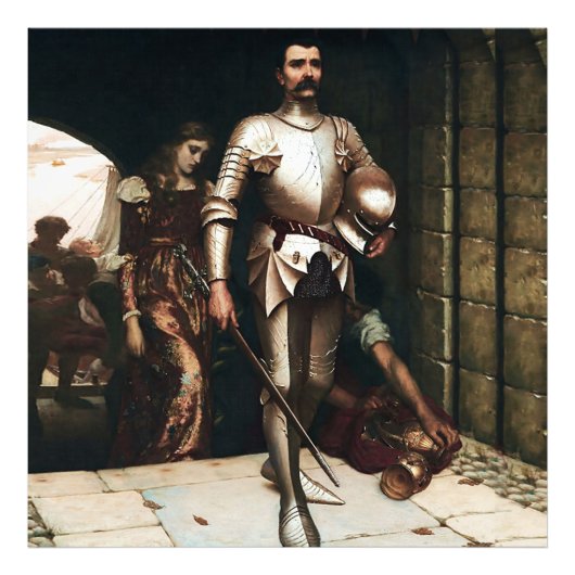 "征服"中世の絵を描Edmund Blair Leigh著 フォトプリント (正面)