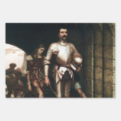 "征服"中世の絵を描Edmund Blair Leigh著 ラッピングペーパーシート (正面2)