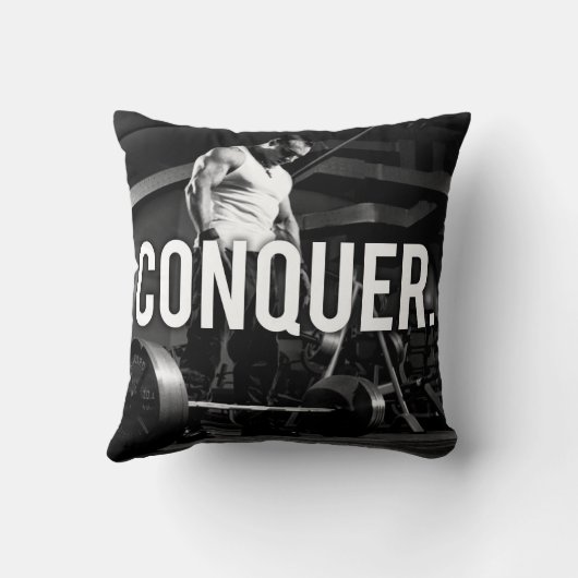 征服 – 「体建物」トレーニング やる気を起こさせる クッション (裏面)