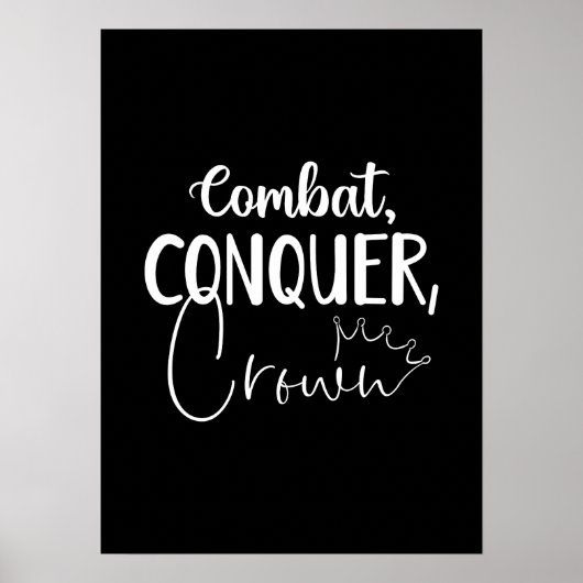 征服、王冠 – ジム・ハッスル成功やる気を起こさせる ポスター (正面)