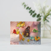 待ちきれないチョコレートバニーはがき ポストカード (スタンド正面)