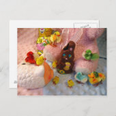 待ちきれないチョコレートバニーはがき ポストカード (正面/裏面)