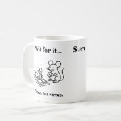 待ちきれないネズミ コーヒーマグカップ (正面左)