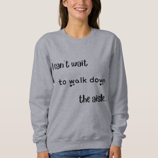 「待ちきれない」女子基本スウェットシャツ スウェットシャツ (正面)