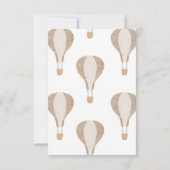 待ちきれない！ 熱気球のベビーシャワー 招待状 (裏面)