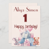 待ちに待った瞬間 招待状 (正面/裏面)