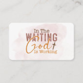 待ちの内に神は働く キリスト教の名言 名刺 (正面)