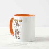 待ちわびる秋 – 面白いとろけるスケルトン マグカップ (正面左)