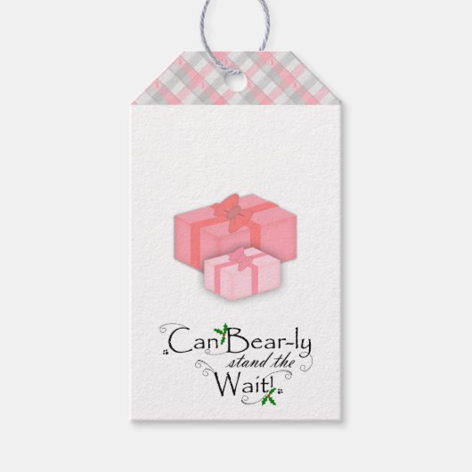 待ちクリスマスベアーギフトラベル ギフトタグ (正面)