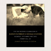 待ちモダンカードの価値があるゴールドフォイルのスクリプトフォト 名刺 (内部フラット)