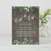 待ちユーカリの緑の茶色の木の価値 招待状 (スタンド正面)