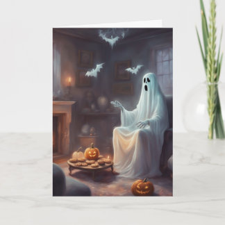 待ち人お化け屋敷ハロウィン グリーティング カード