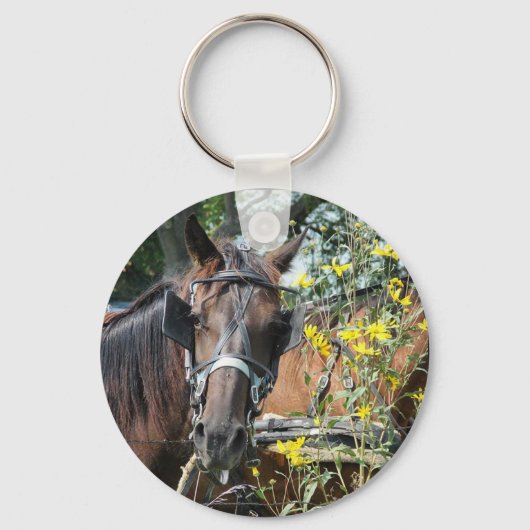 待ち伏せ馬 キーホルダー (正面)