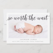 待ち写真誕生のお知らせ 案内状 (正面)