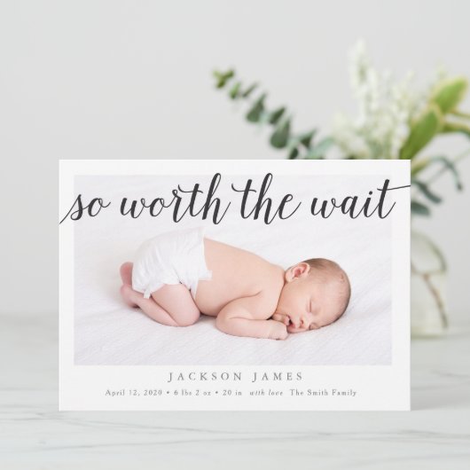 待ち写真誕生のお知らせ 案内状 (スタンド正面)