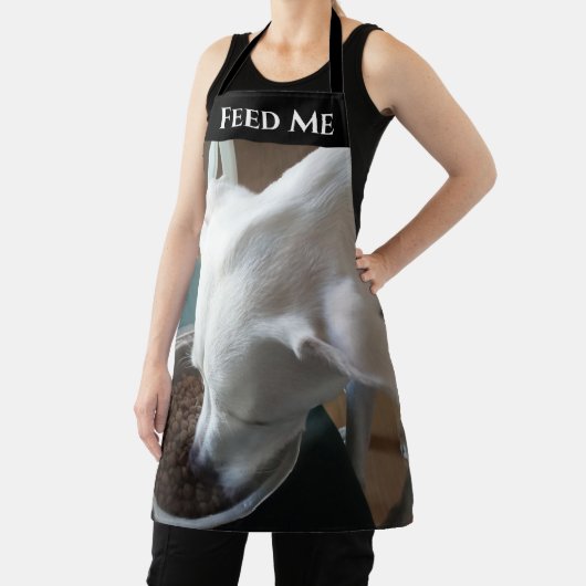 待ち切れない空腹の犬のかわいい食べ写真 エプロン (インサイチュ)