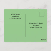 待ち切れない空腹の犬のかわいい食べ写真 ポストカード (裏面)